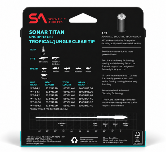 Sonar Titan Tropical/Jungle Clear Tip