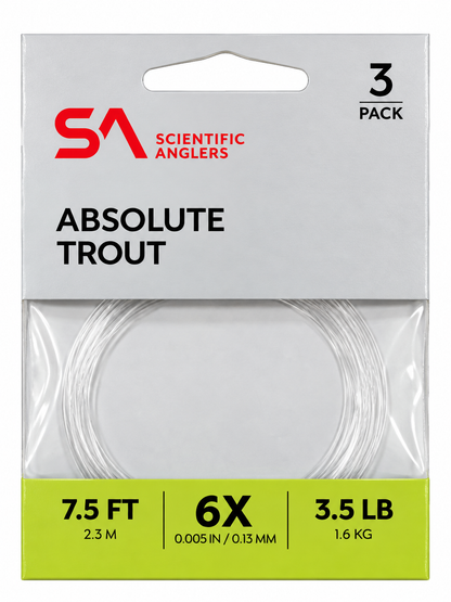 Absolute Trout Freshwater Tapered Leader 7.5ft