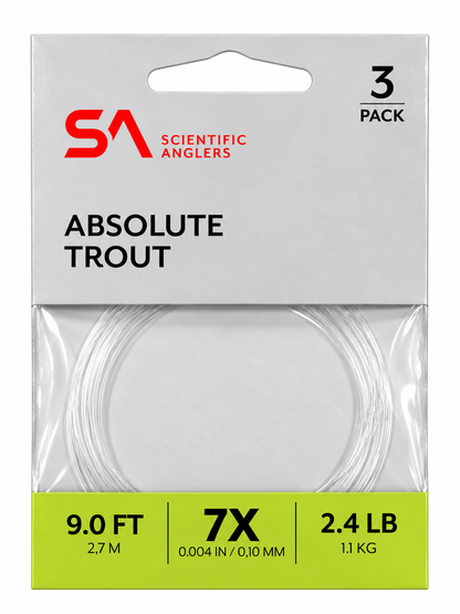 Absolute Trout Freshwater Tapered Leader 9.0ft