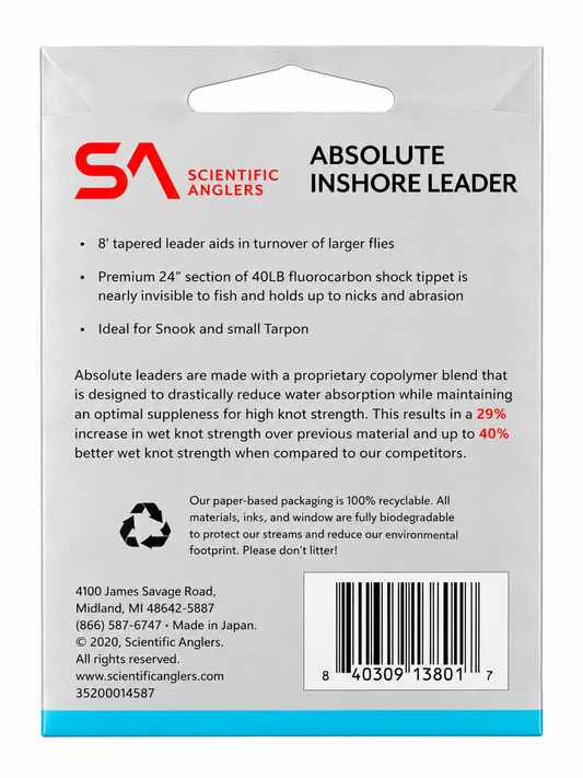 Absolute Inshore Saltwater Leader 8ft